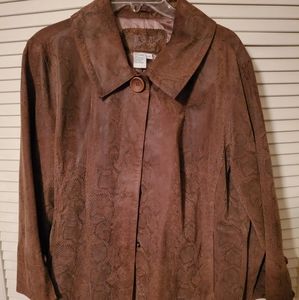 Brown leather jacket